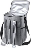 Pakastin Arcadia RPET BBQ cooler bag, harmaa liikelahja logopainatuksella