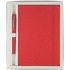 Paperinippu Marden notebook set, punainen liikelahja logopainatuksella