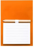 Paperinippu Yakari magnetic notepad, oranssi liikelahja logopainatuksella