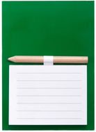 Paperinippu Yakari magnetic notepad, vihreä liikelahja logopainatuksella