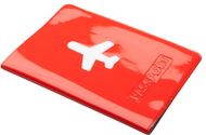 Passikotelo Klimba passport case, punainen liikelahja logopainatuksella