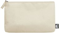 Pesuvälinepussi Akilax RPET cosmetic bag, beige liikelahja logopainatuksella