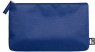 Pesuvälinepussi Akilax RPET cosmetic bag, tummansininen liikelahja logopainatuksella
