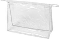 Pesuvälinepussi Losut cosmetic bag, valkoinen, läpinäkyvä liikelahja logopainatuksella
