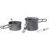 Piknik-astiasto Sondic camping cutlery and pot set, musta liikelahja logopainatuksella
