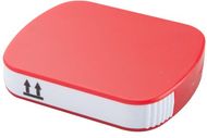 Pillerirasia Elyan pillbox, punainen liikelahja logopainatuksella