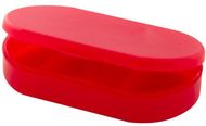 Pillerirasia Trizone pillbox, punainen liikelahja logopainatuksella