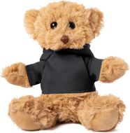 Plyysikangas Loony teddy bear, ruskea, musta liikelahja logopainatuksella