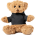 Plyysikangas Loony teddy bear, ruskea, musta liikelahja logopainatuksella