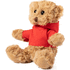 Plyysikangas Loony teddy bear, ruskea, punainen lisäkuva 2
