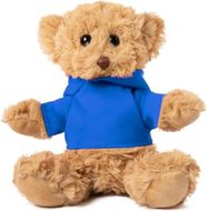 Plyysikangas Loony teddy bear, sininen, ruskea liikelahja logopainatuksella