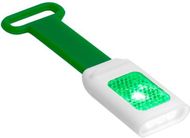 Polkupyörän lamppu Plaup flashlight, valkoinen, vihreä liikelahja logopainatuksella