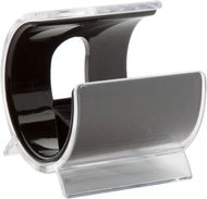 Puhelinteline Barry mobile holder, musta, läpinäkyvä liikelahja logopainatuksella