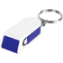 Puhelinteline Satari mobile holder keyring, valkoinen, sininen liikelahja logopainatuksella