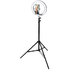 Puhelinvarusteet Kristen selfie ring light with tripod, musta liikelahja logopainatuksella
