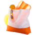 Rantakassi Bagster beach bag, valkoinen, oranssi lisäkuva 1