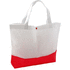 Rantakassi Bagster beach bag, valkoinen, punainen liikelahja logopainatuksella