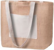 Rantakassi Farus beach bag, luonnollinen liikelahja logopainatuksella