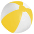 Rantapallo Playo beach ball (ø28 cm), valkoinen, keltainen liikelahja logopainatuksella