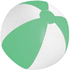 Rantapallo Playo beach ball (ø28 cm), valkoinen, vihreä liikelahja logopainatuksella