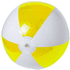 Rantapallo Zeusty beach ball (ø28 cm), valkoinen, keltainen liikelahja logopainatuksella