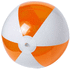 Rantapallo Zeusty beach ball (ø28 cm), valkoinen, oranssi liikelahja logopainatuksella