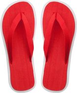 Rantasandaalit Cayman beach slippers, valkoinen, punainen liikelahja logopainatuksella