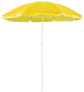 Rantavarjo Mojacar beach umbrella, valkoinen, keltainen liikelahja logopainatuksella