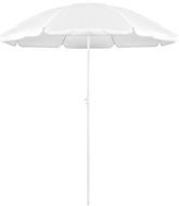 Rantavarjo Mojacar beach umbrella, valkoinen liikelahja logopainatuksella