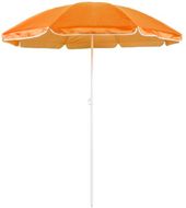 Rantavarjo Mojacar beach umbrella, valkoinen, oranssi liikelahja logopainatuksella