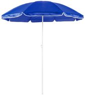 Rantavarjo Mojacar beach umbrella, valkoinen, sininen liikelahja logopainatuksella