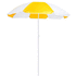 Rantavarjo Nukel beach umbrella, keltainen, valkoinen liikelahja logopainatuksella