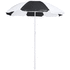 Rantavarjo Nukel beach umbrella, musta, valkoinen liikelahja logopainatuksella