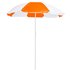 Rantavarjo Nukel beach umbrella, oranssi, valkoinen liikelahja logopainatuksella
