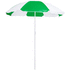 Rantavarjo Nukel beach umbrella, vihreä, valkoinen liikelahja logopainatuksella