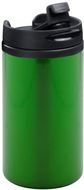 Rikkoutumaton muki Citrox thermo mug, musta, vihreä liikelahja logopainatuksella