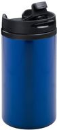 Rikkoutumaton muki Citrox thermo mug, sininen, musta liikelahja logopainatuksella