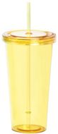 Rikkoutumaton muki Trinox cup, keltainen liikelahja logopainatuksella