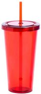 Rikkoutumaton muki Trinox cup, punainen liikelahja logopainatuksella