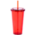 Rikkoutumaton muki Trinox cup, punainen liikelahja logopainatuksella