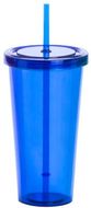 Rikkoutumaton muki Trinox cup, sininen liikelahja logopainatuksella
