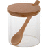 Ruokakotelo Lanai glass spice holder, luonnollinen, läpinäkyvä liikelahja logopainatuksella