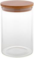Ruokakotelo Momomi XL glass storage jar, luonnollinen, läpinäkyvä liikelahja logopainatuksella