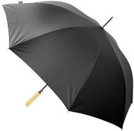 Sateenvarjo Asperit RPET umbrella, musta liikelahja logopainatuksella