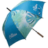Sateenvarjo CreaRain Eight RPET custom umbrella, valkoinen, ruskea liikelahja logopainatuksella
