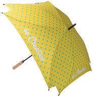 Sateenvarjo CreaRain Square RPET custom umbrella, valkoinen, ruskea liikelahja logopainatuksella