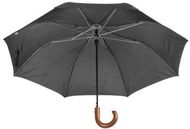 Sateenvarjo Stansed umbrella, musta liikelahja logopainatuksella