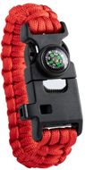 Seikkailusetti Kupra survival bracelet, musta, punainen liikelahja logopainatuksella