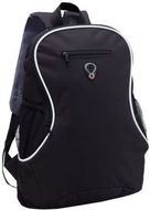 Selkäreppu Humus backpack, musta liikelahja logopainatuksella