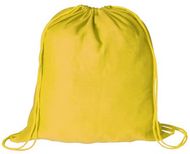 Selkäreppu Bass drawstring bag, keltainen liikelahja logopainatuksella